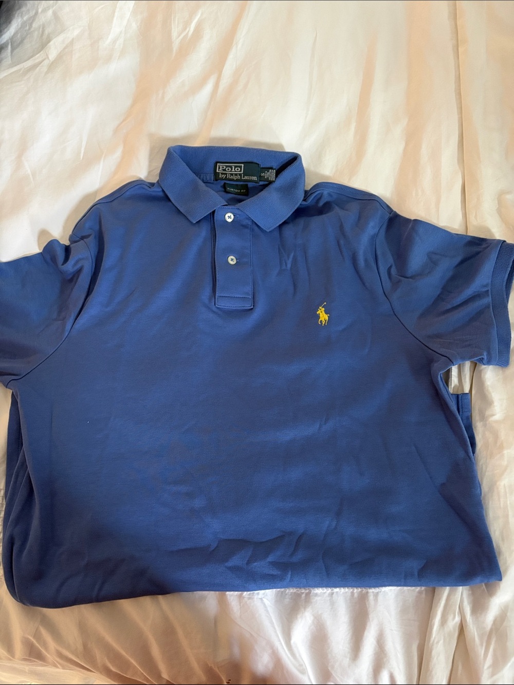 Polo by Ralph Lauren Blue Short-Sleeve Polo with Yellow Pony